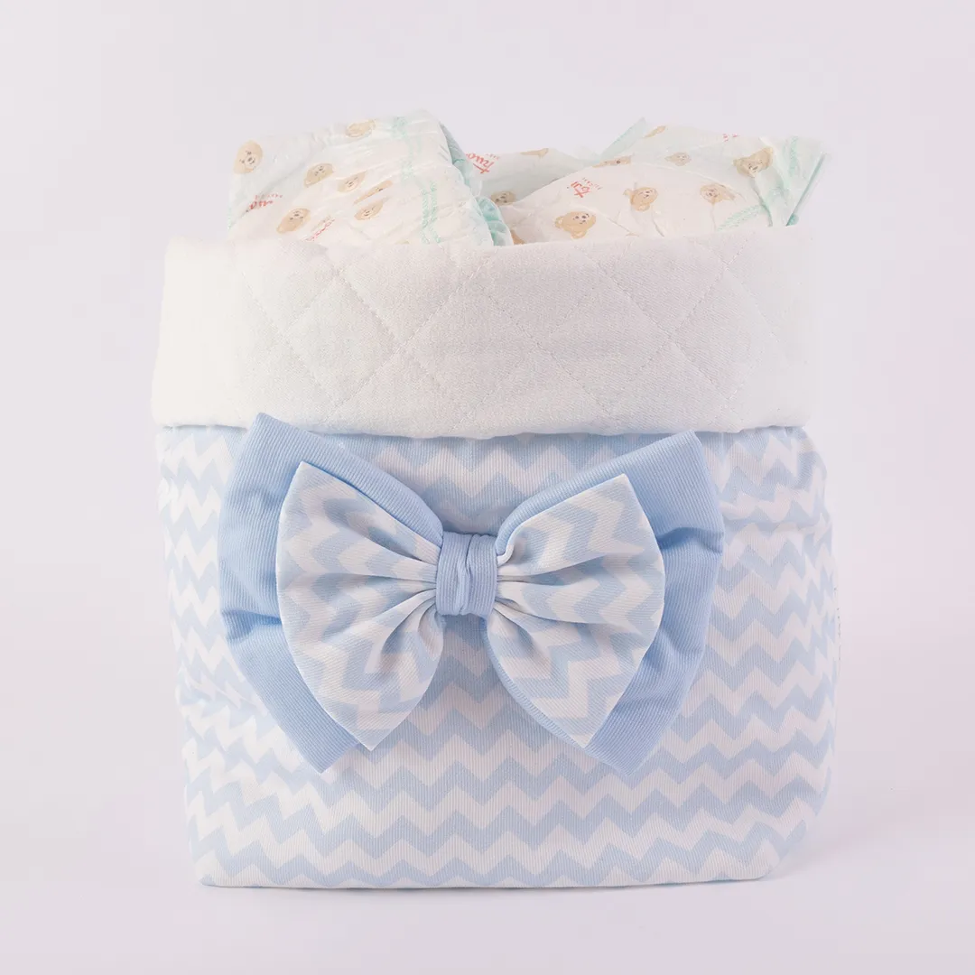 Portapannolini zig zag celeste Portapannolini zig zag celeste - immagine 2