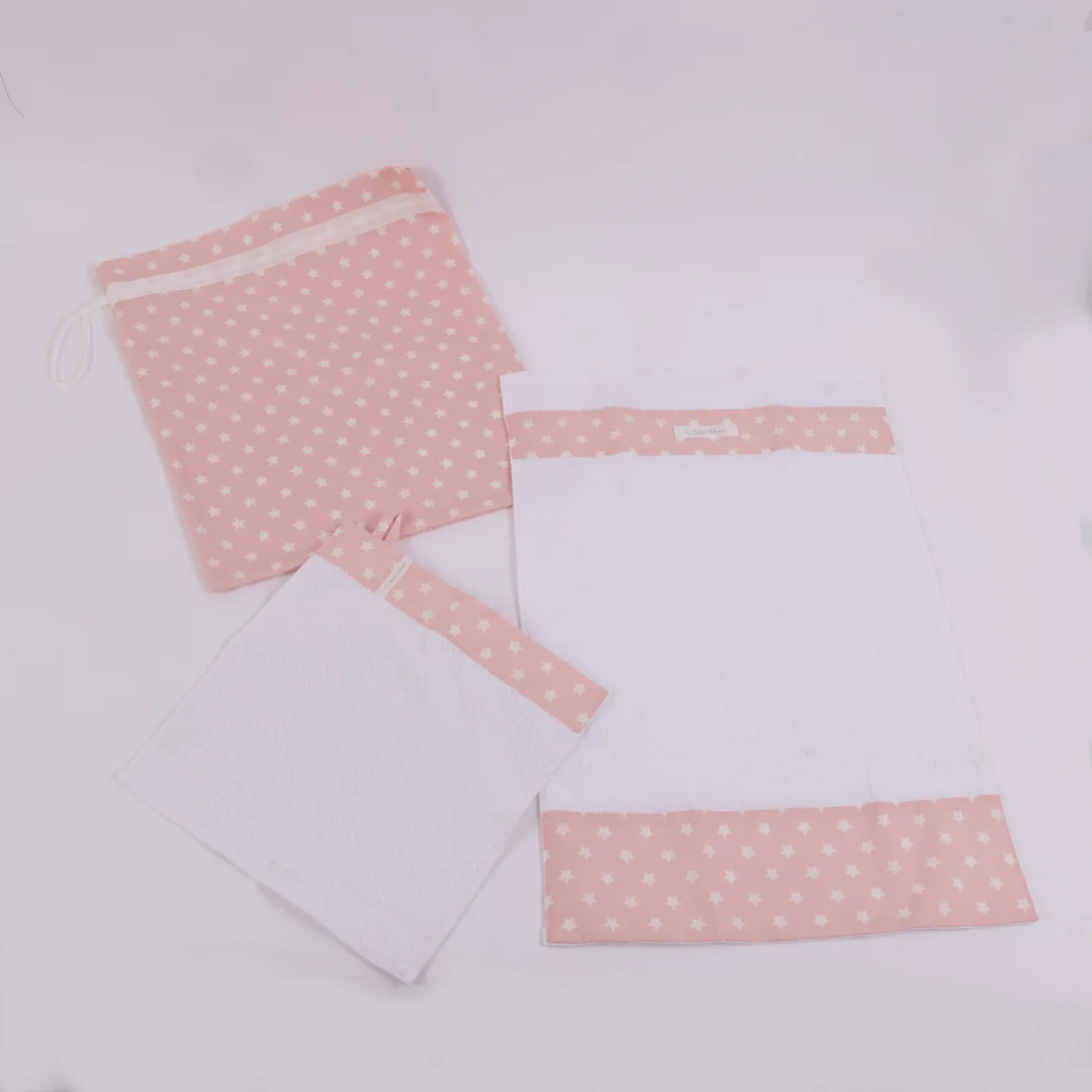 Set asilo bimba rosa stelle Set asilo bimba rosa stelle