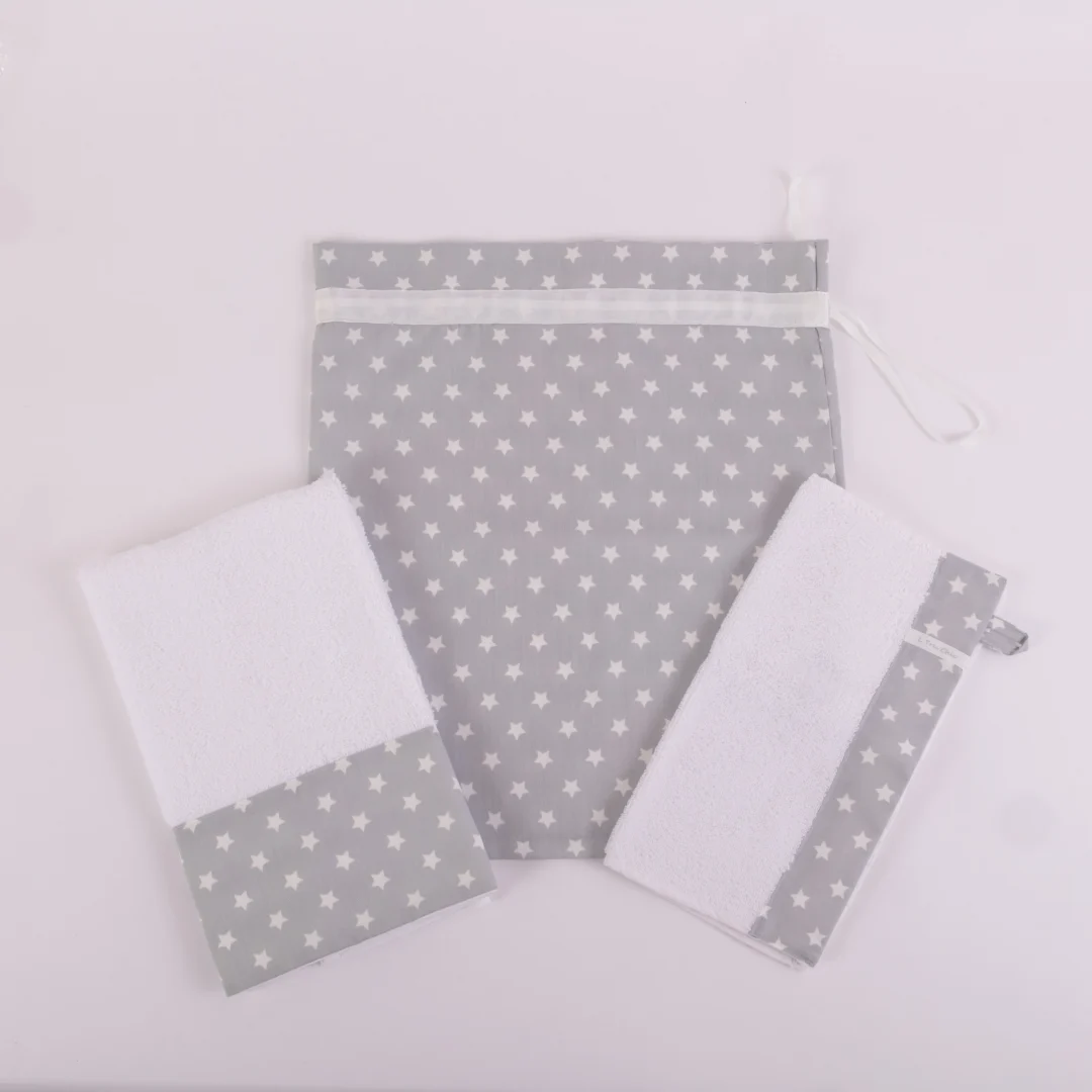 Set asilo stelle grigio Set asilo stelle grigio