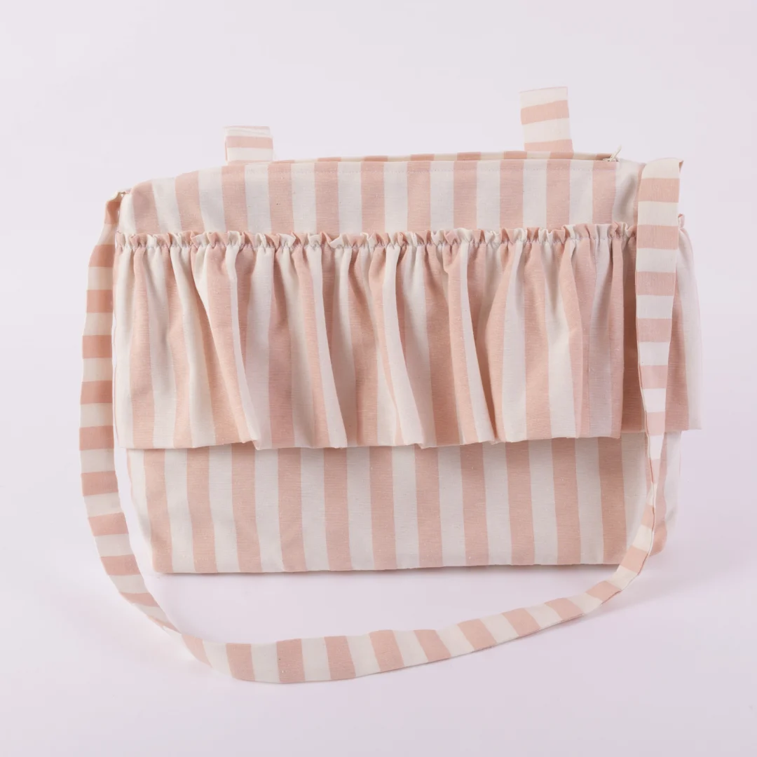 Borsa passeggino rouche rosa Borsa passeggino rouche rosa - immagine 2