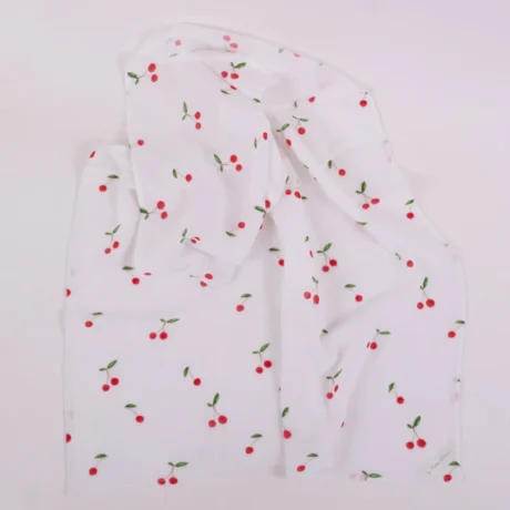 Copertina mussola ciliegie