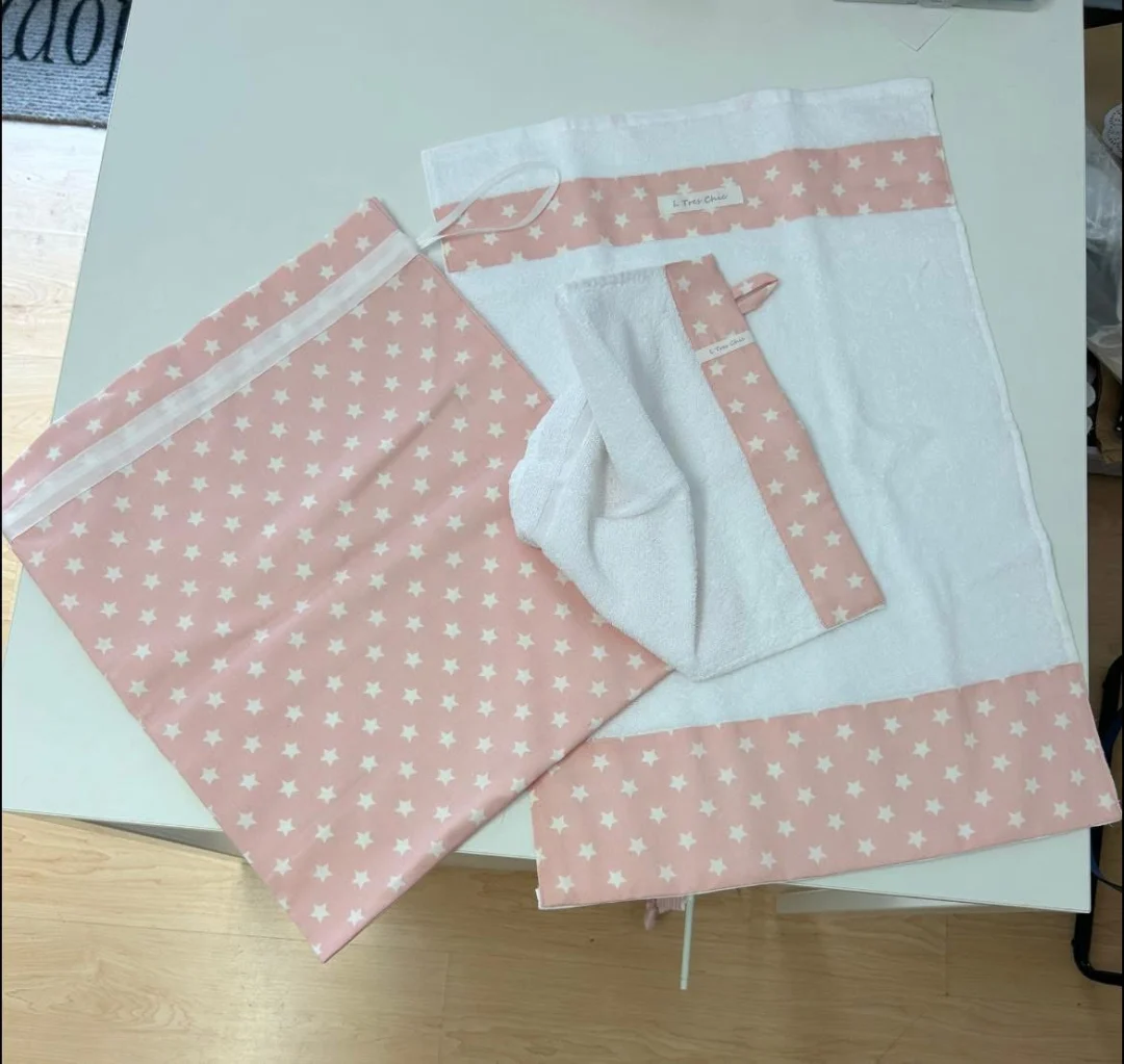 Set asilo bimba rosa stelle Set asilo bimba rosa stelle - immagine 2