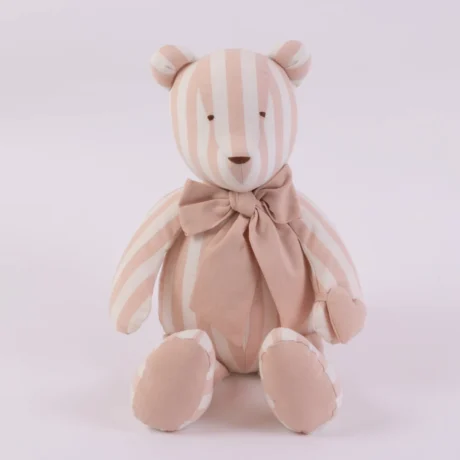 Orso righe grandi rosa 3D