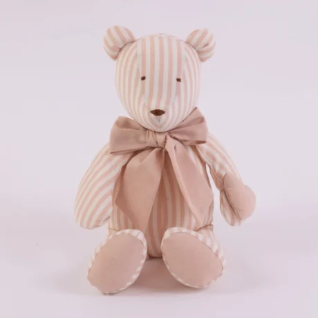 Orso righe piccole rosa 3D