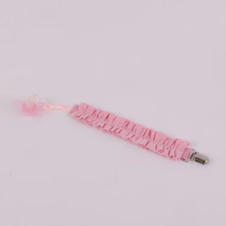 Catenella Portaciuccio rosa con arricciatura