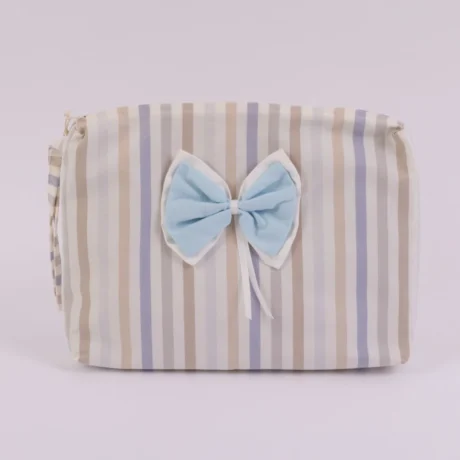 Pochette grande azzurra a righe