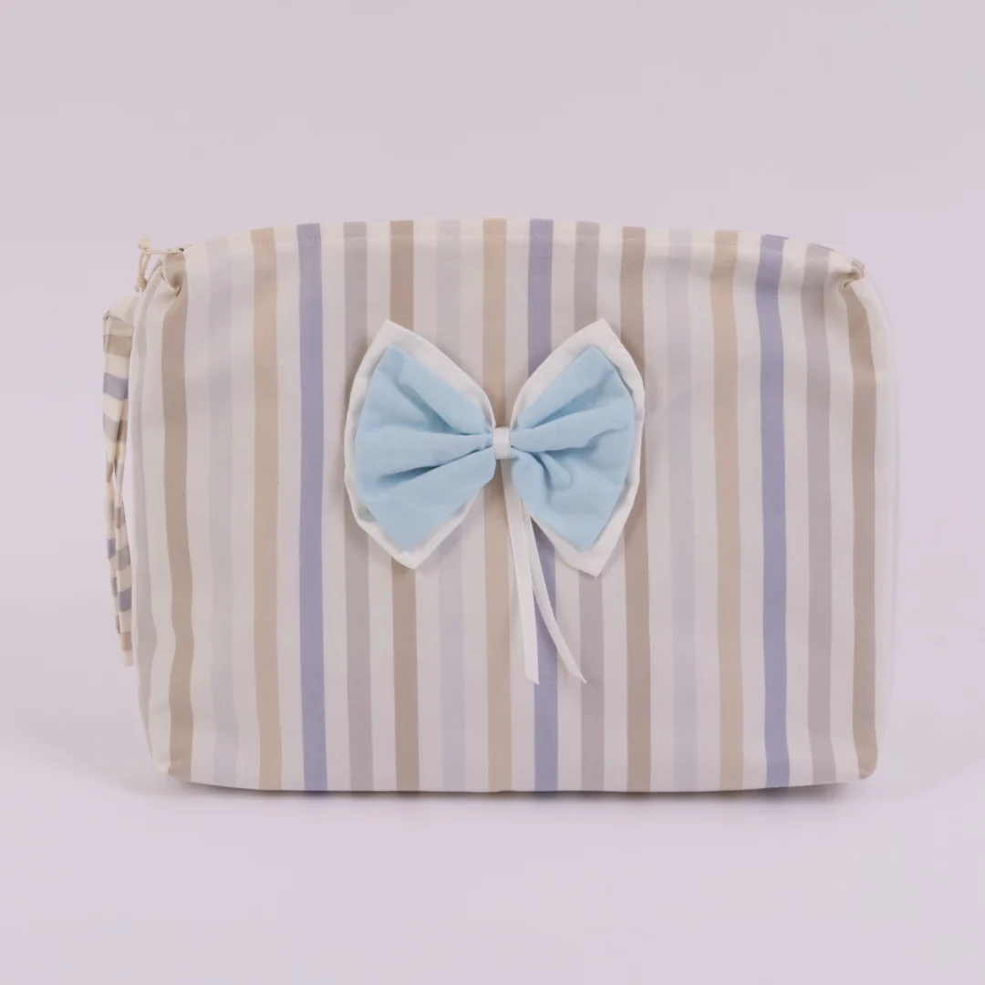Pochette grande azzurra a righe Pochette grande azzurra a righe