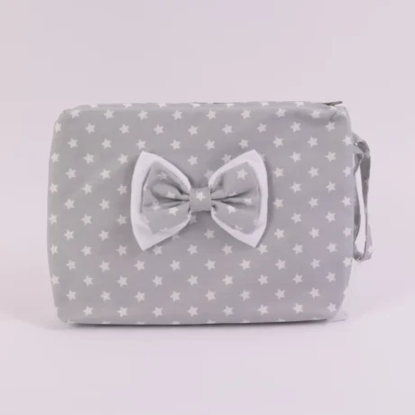 Pochette grande grigia a stelline