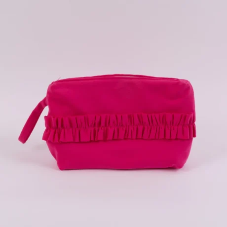 Pochette grande fucsia con balza