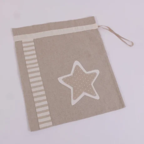 Sacchetto Portabiancheria ecrù con stella