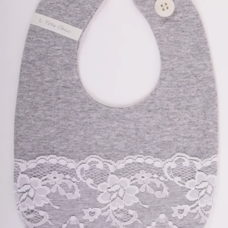 Bavetta bimba grigia pizzo