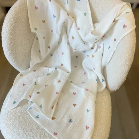 Copertina mussola Cuoricini