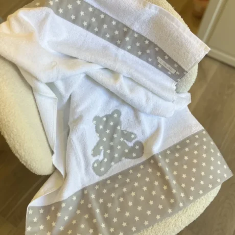 Asciugamano viso Orso a stelline ideale anche per il cambio pannolino