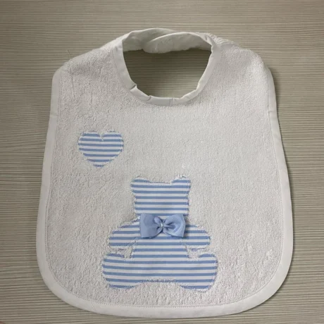 Bavaglino Pappa Bimbo Orsetto a righe piccole