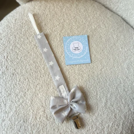 Catenella Portaciuccio grigio a stelle