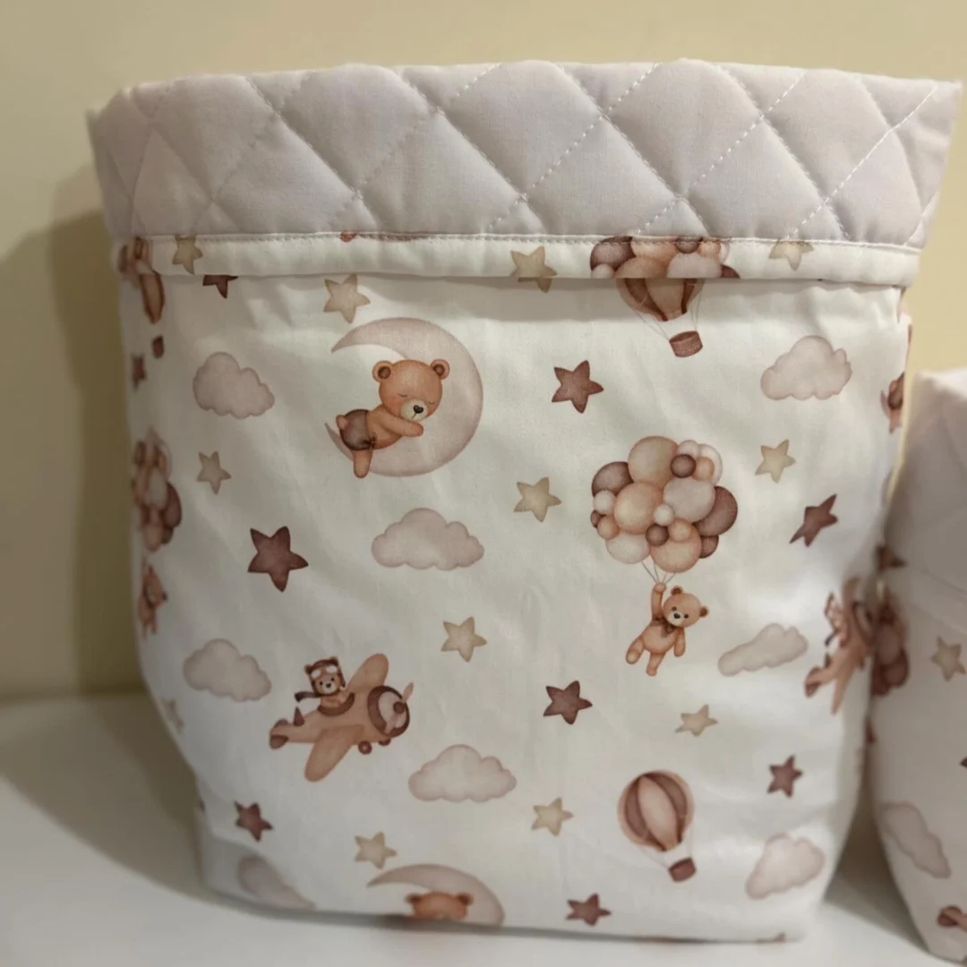 Portapannolini e Porta Prodotti coordinato orsetto Portapannolini e Porta Prodotti coordinato orsetto - immagine 3