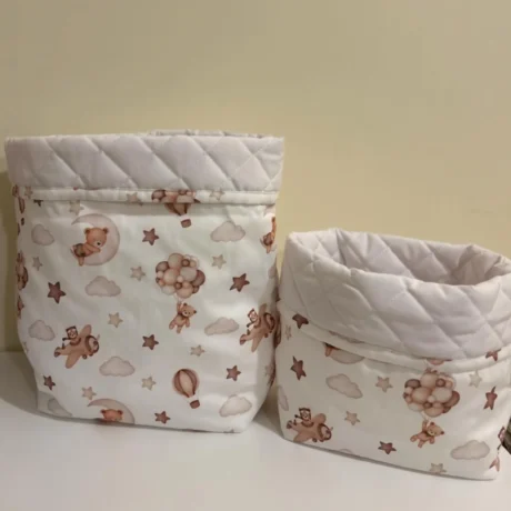 Portapannolini e Porta Prodotti coordinato orsetto