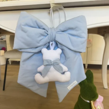 Fiocco Nascita con orsetto bianco