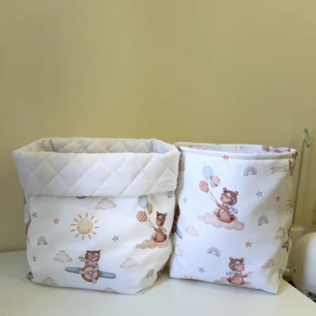 Portapannolini e Porta Prodotti coordinato orsetto aviatore