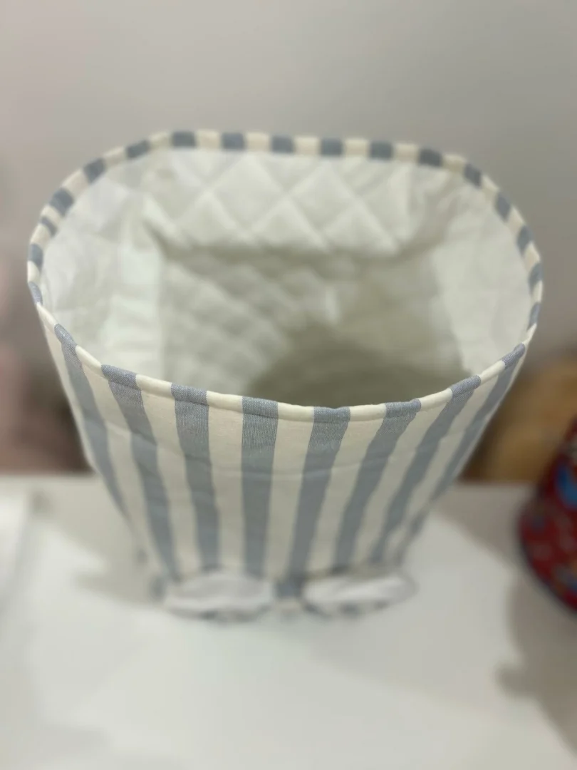 Portapannolini a righe con fiocco provenza Portapannolini a righe con fiocco provenza - immagine 6