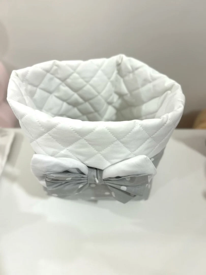 Portapannolini a pois con fiocco Portapannolini a pois con fiocco - immagine 2