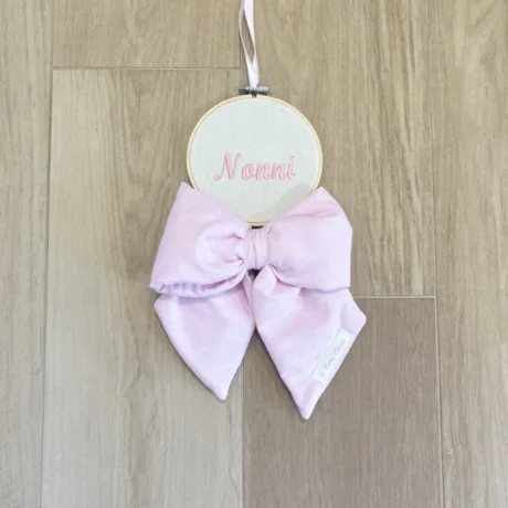 Fiocco Nascita rosa telaio Nonni