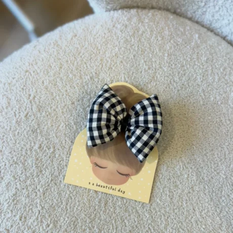 Elastico Fiocco Vichy nero