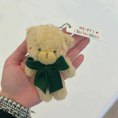 Orsetto fiocco velluto verde