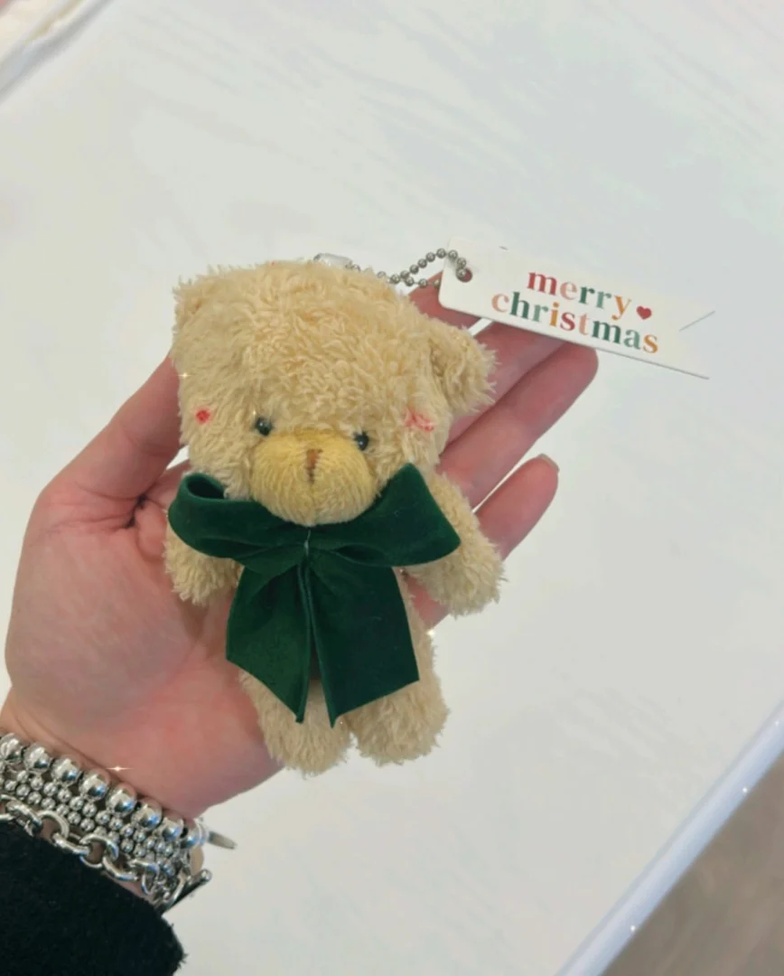 Orsetto fiocco velluto verde Orsetto fiocco velluto verde