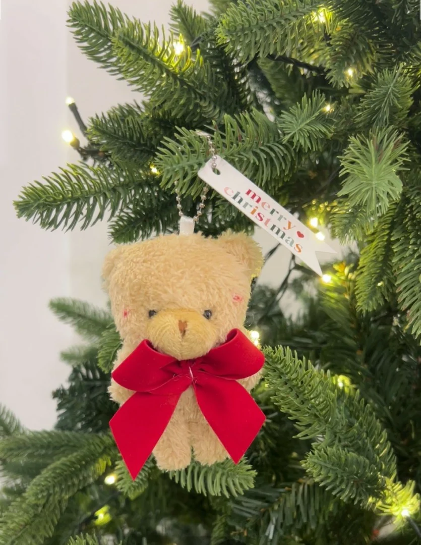 Orsetto fiocco velluto rosso Orsetto fiocco velluto rosso